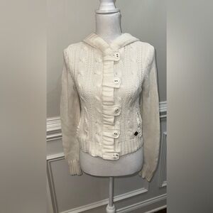 Roxy Cream Cable Knit Sweater for Kids